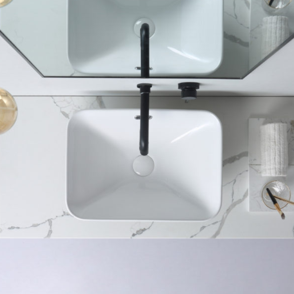 Aulic Barlee Semi-Inset Basin Gloss White