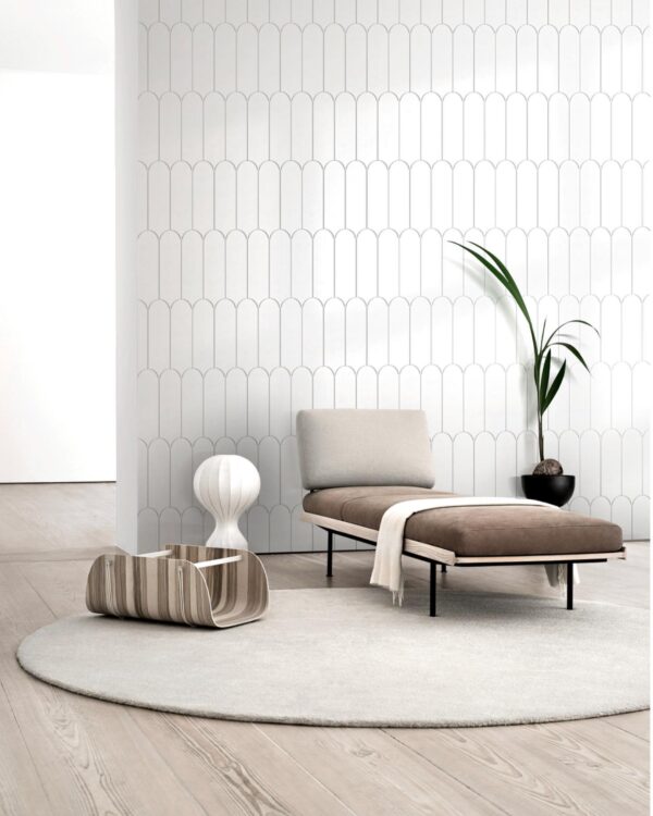 Bellavista Feathers Matt White 90x300mm feature tile