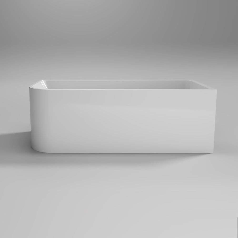 BNK Modica Back to Corner Bath 1400mm Right Hand Gloss White