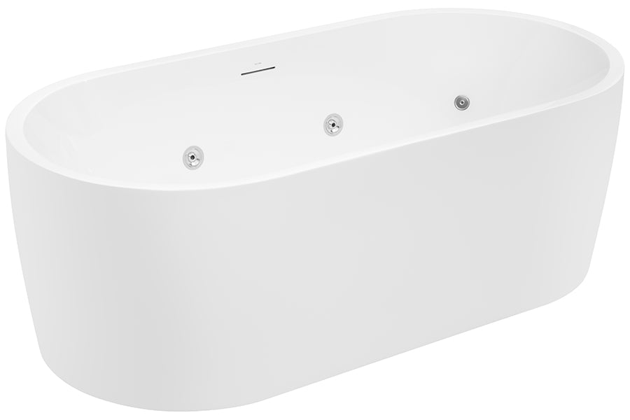Decina Elisi 1700 Freestanding Spa Bath 12-Jets with Integrated Overflow