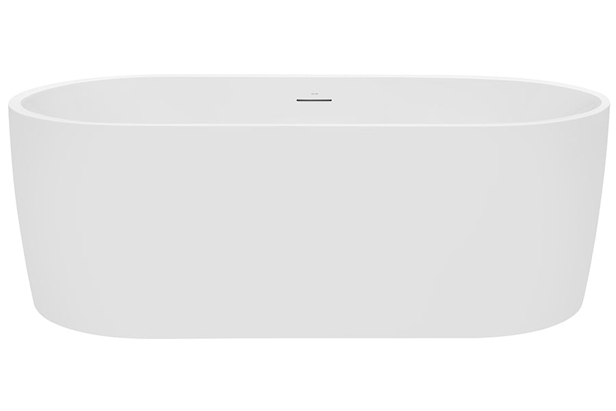 Decina Elisi 1700 Freestanding Spa Bath 12-Jets with Integrated Overflow