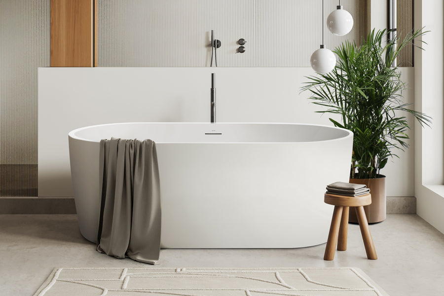 Decina Elisi Freestanding Bath with Integrated Overflow
