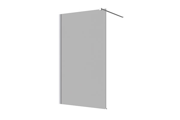 Decina M-Series 860/960/1160 Wall Fixed Panel – Tinted glass/chrome fittings