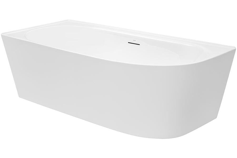 Decina Natalia 1700 Freestanding Back-to-Corner Bath with Integrated Overflow