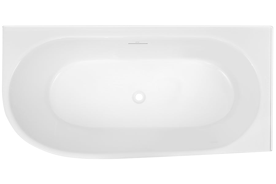 Decina Natalia 1700 Freestanding Back-to-Corner Bath with Integrated Overflow