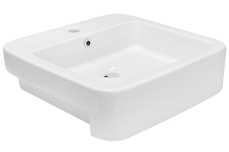 Novara semi-recessed basin