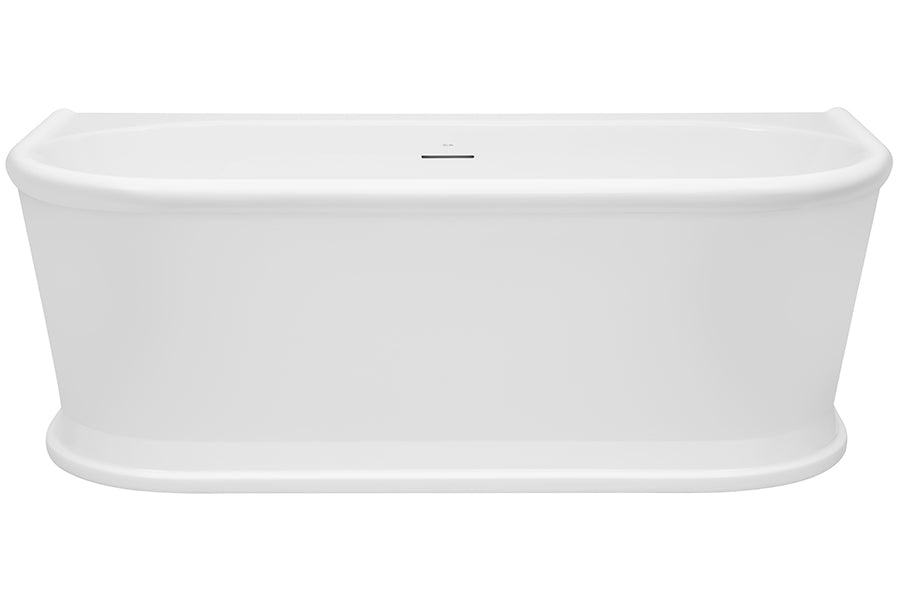Decina Oxford 1700 Back-To-Wall Freestanding Bath with Integrated Overflow