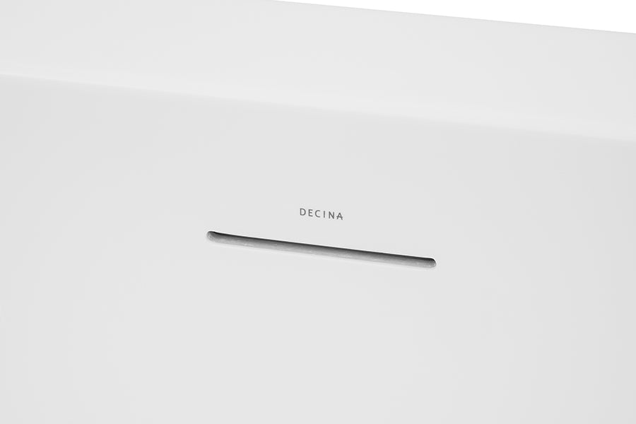 Decina Oxford 1700 Back-To-Wall Freestanding Bath with Integrated Overflow