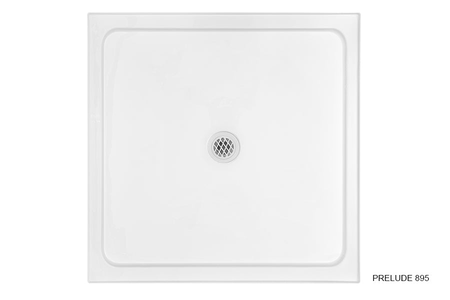 Prelude acrylic shower base 900mm centre waste