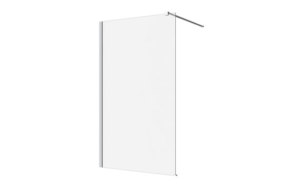 Decina M-Series 860/960/1160 Wall Fixed Panel – Clear glass/chrome fittings