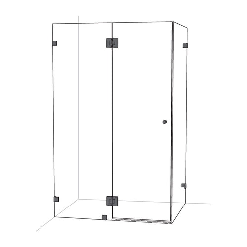 Purity Frameless Enclosed Shower Glass - Square Enclosed