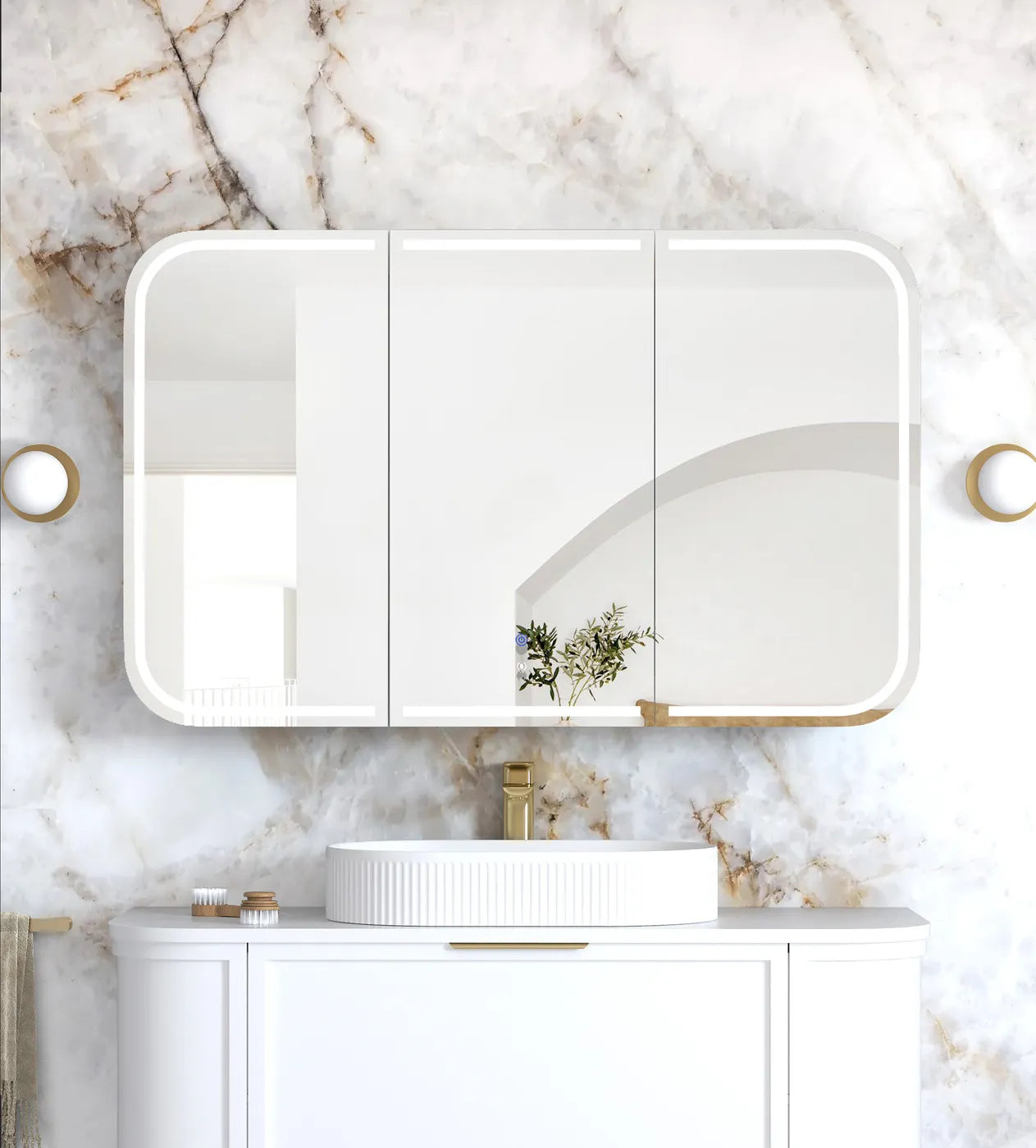 Newport LED Shaving Cabinet - Neche Interiors