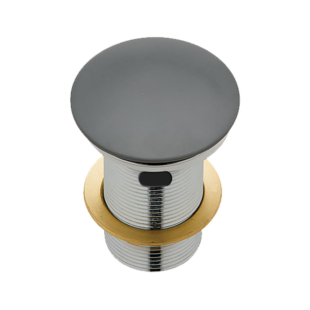 Fienza Pop-Up 32mm Overflow Basin Waste, Matte Grey Solid Surface Cap WAS58G