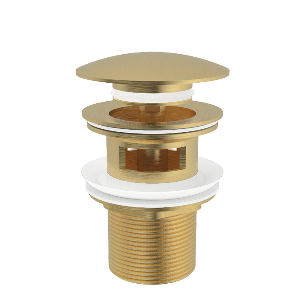 Fienza Metal Cap Pop-Up Waste, 32mm with Overflow, Urban Brass WAS58UB