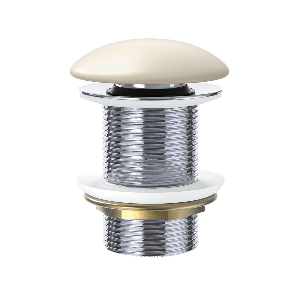 Fienza Pop-Up 32mm Non-Overflow Basin Waste, Matte Khaki Ceramic Cap WAS59MK