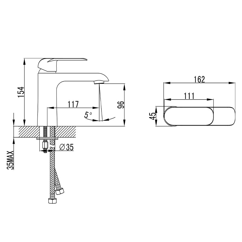 Kara Basin Mixer - Lead Free