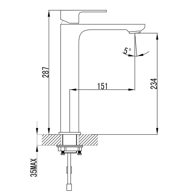 Seto Tall Basin Mixer