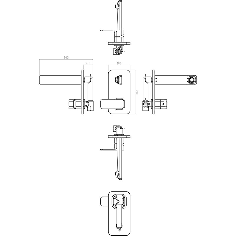 Seto Wall Basin Mixer