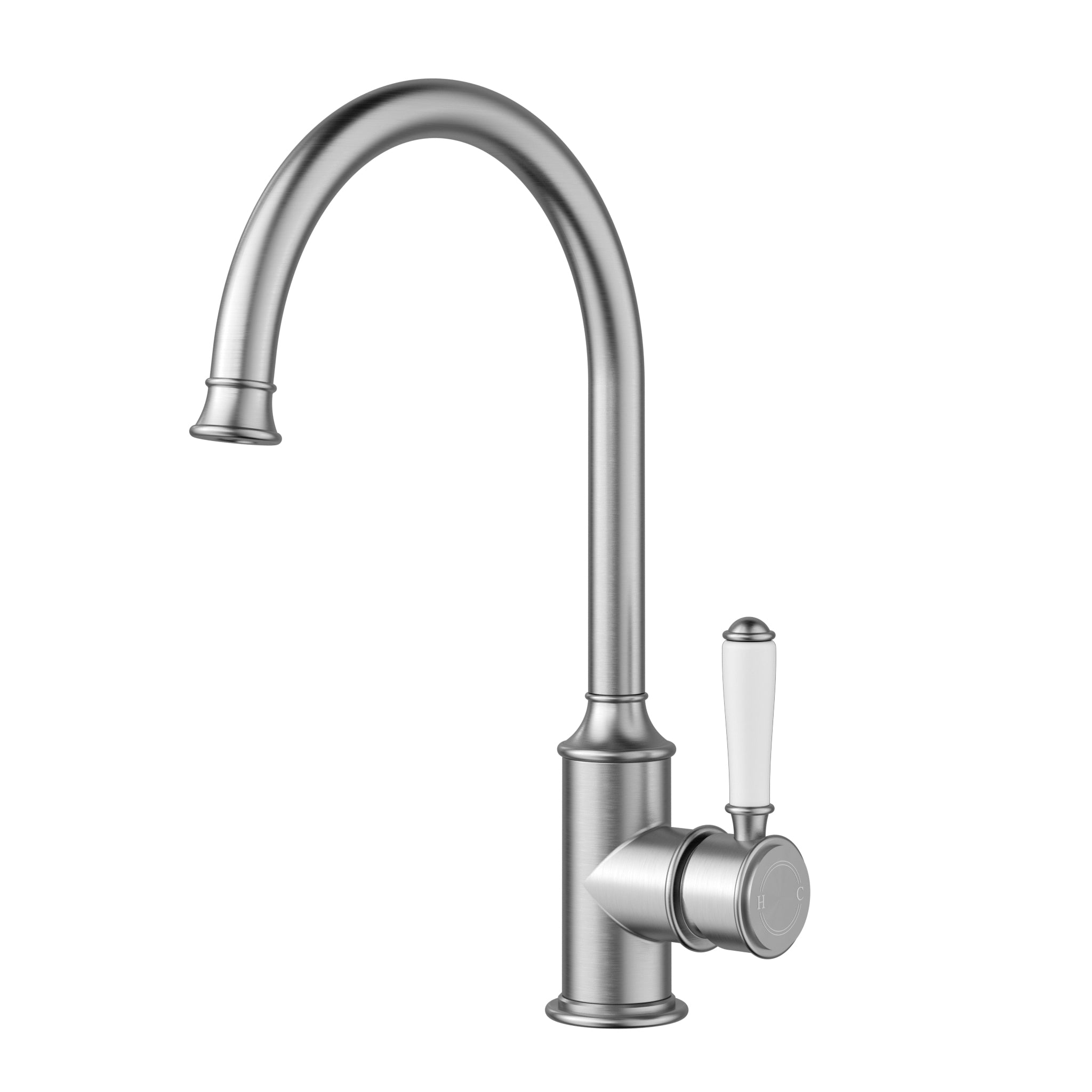 Clasico Sink Mixer Gooseneck / Ceramic Handle - Neche Interiors