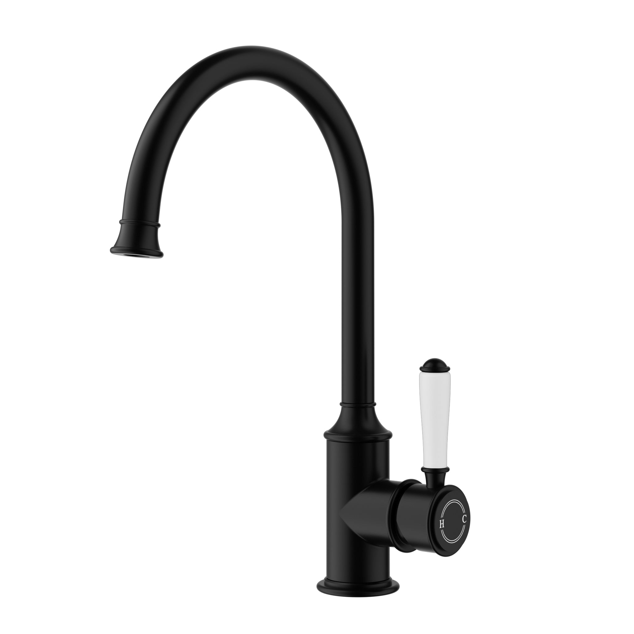 Clasico Sink Mixer Gooseneck / Ceramic Handle - Neche Interiors