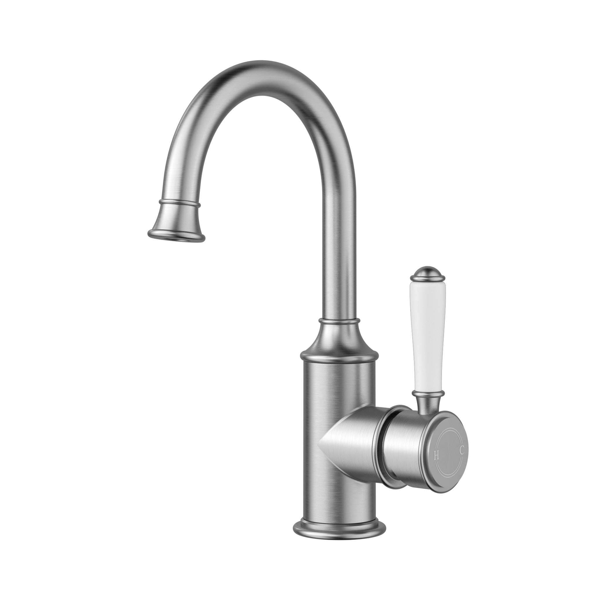 Clasico Basin Mixer Gooseneck / Ceramic Handle - Neche Interiors