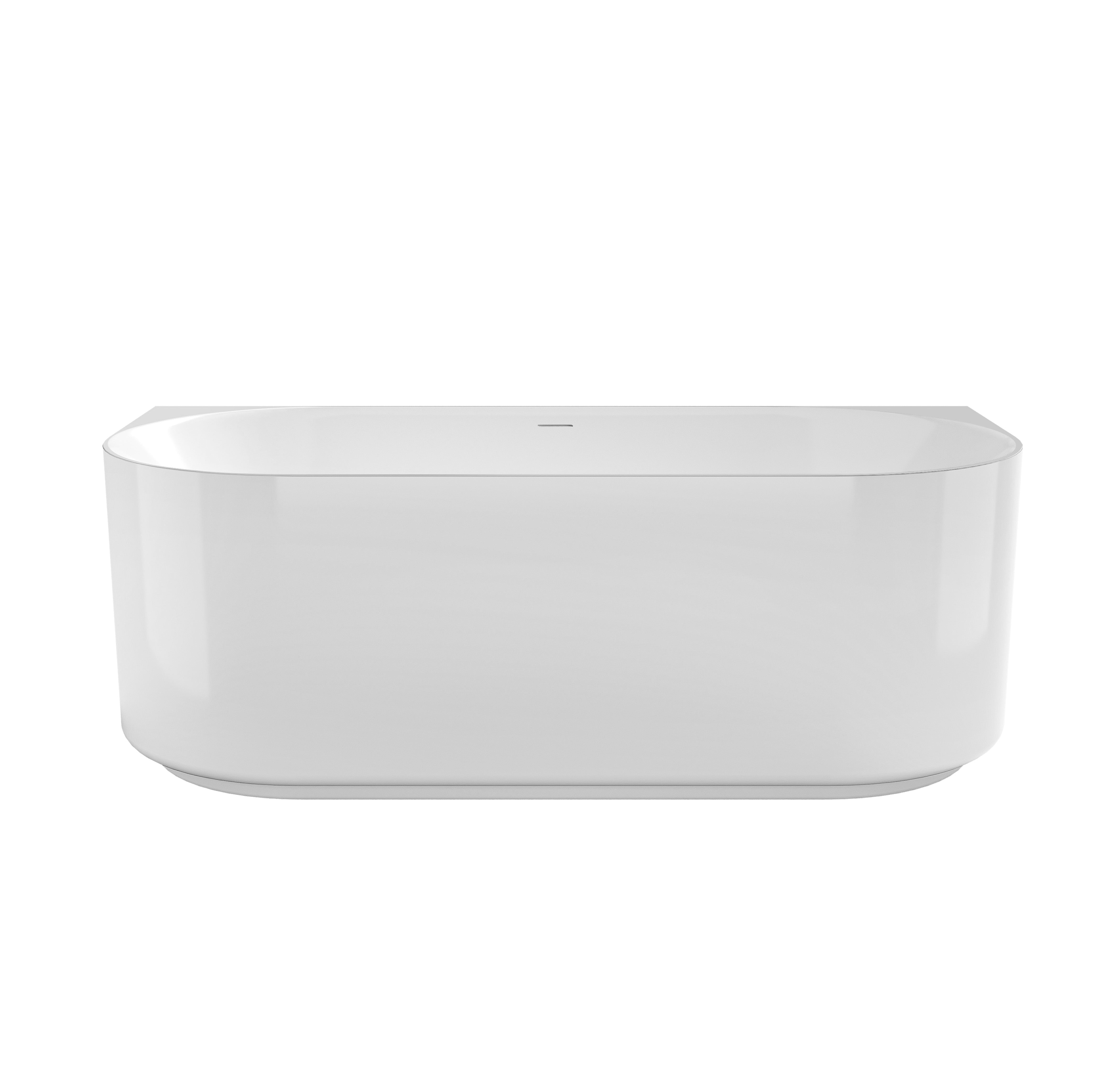 Attica Celine 1500 Gloss White Back-to-Wall Multi-fit Bath with Overflow