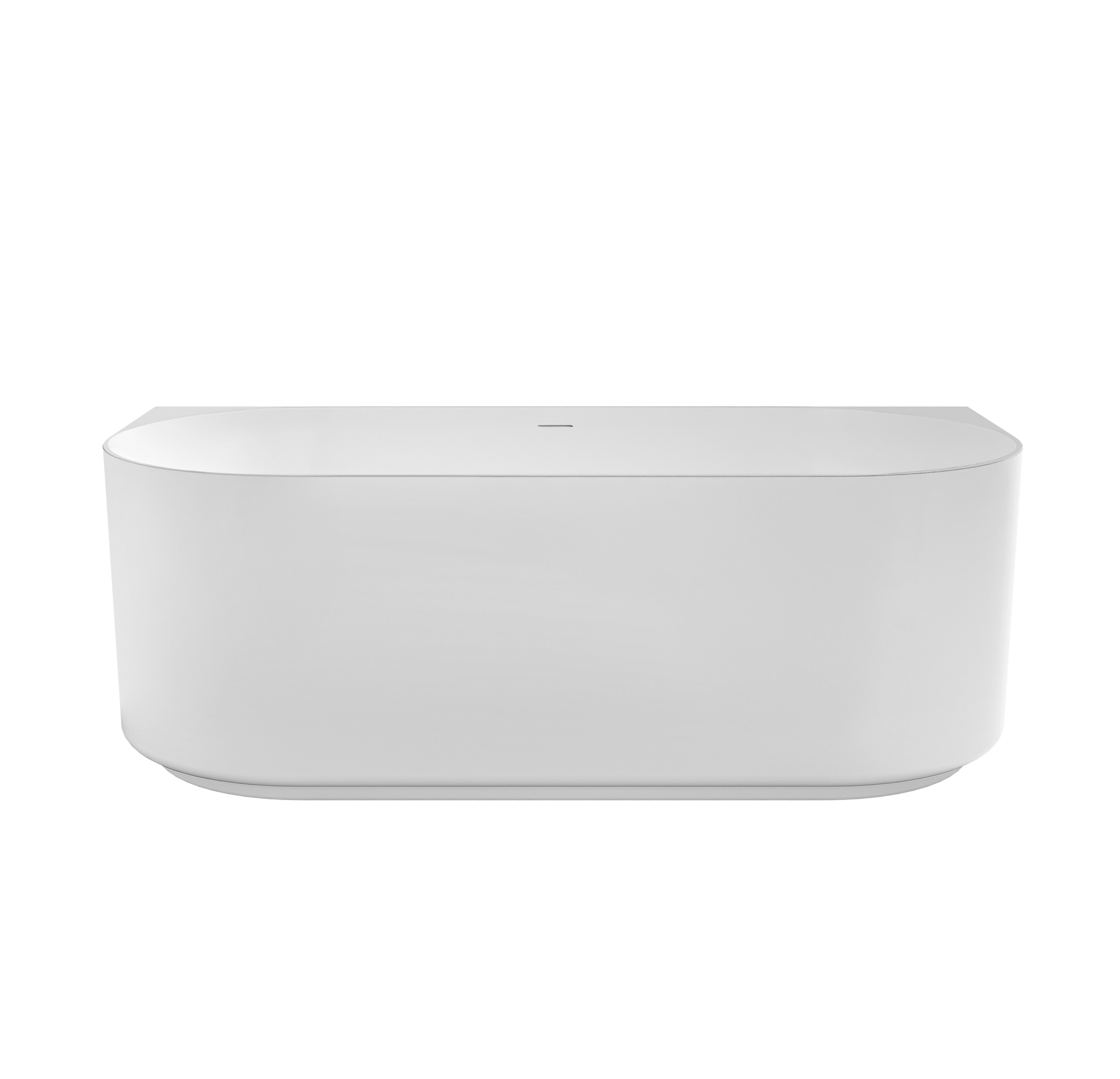 Attica Celine 1500 Matte White Back-to-Wall Multi-fit Bath with Overflow