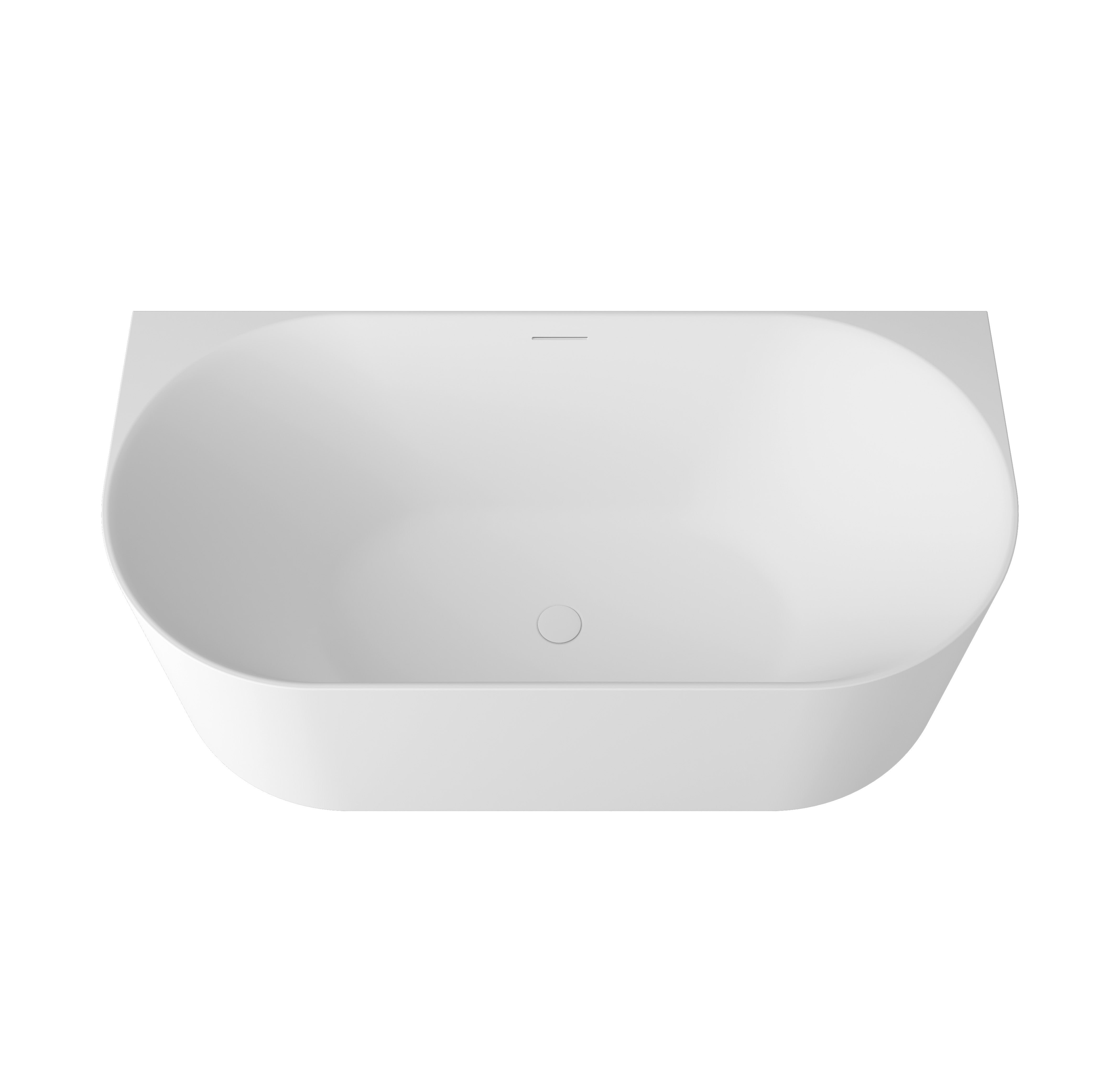 Attica Celine 1500 Matte White Back-to-Wall Multi-fit Bath with Overflow