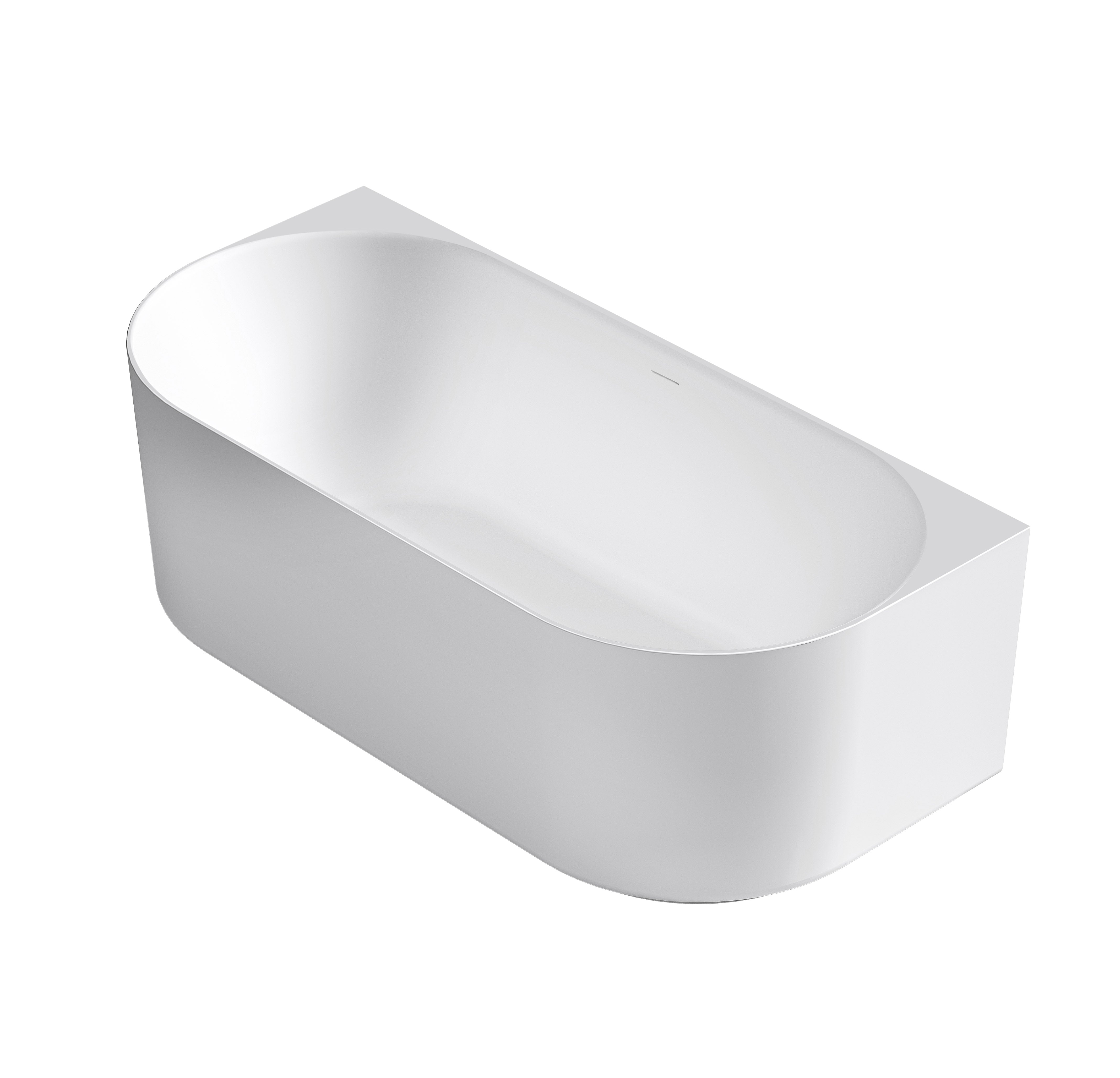 Attica Celine 1700 Matte White Back-to-Wall Multi-fit Bath with Overflow