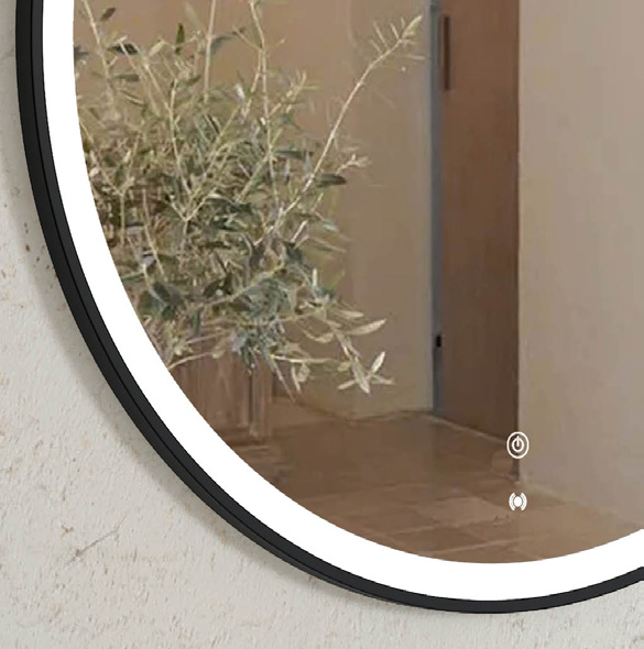 Otti Bondi LED Metal Frame Mirror Matte Black