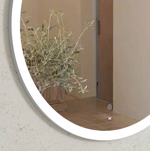 Otti Bondi LED Metal Frame Mirror Matte White