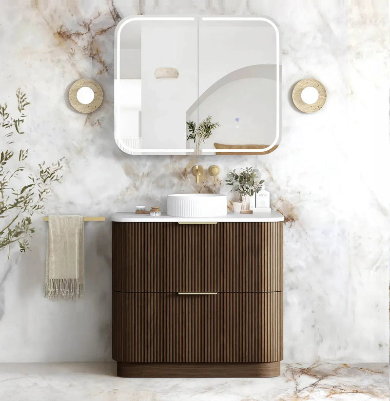 Otti Havana Floorstanding Vanity - Sable Walnut - 900mm