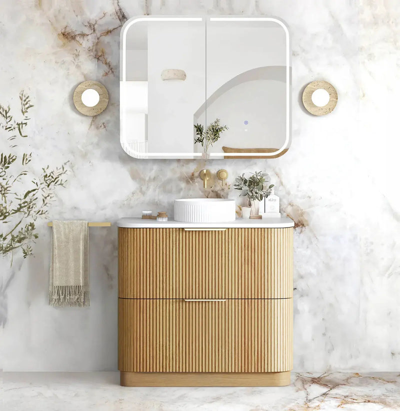Otti Havana Floorstanding Vanity - Woodland Oak - 900mm