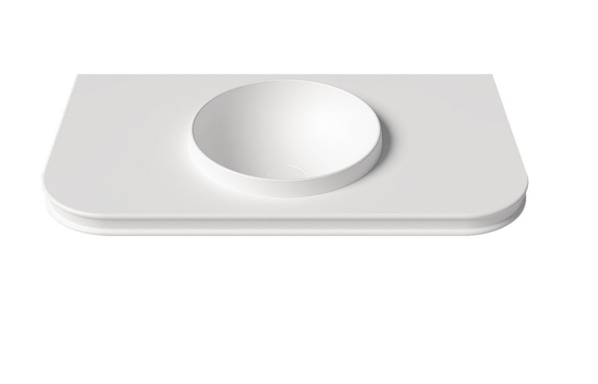 Otti Havana Matte White 50mm English Edge Round Basin Top