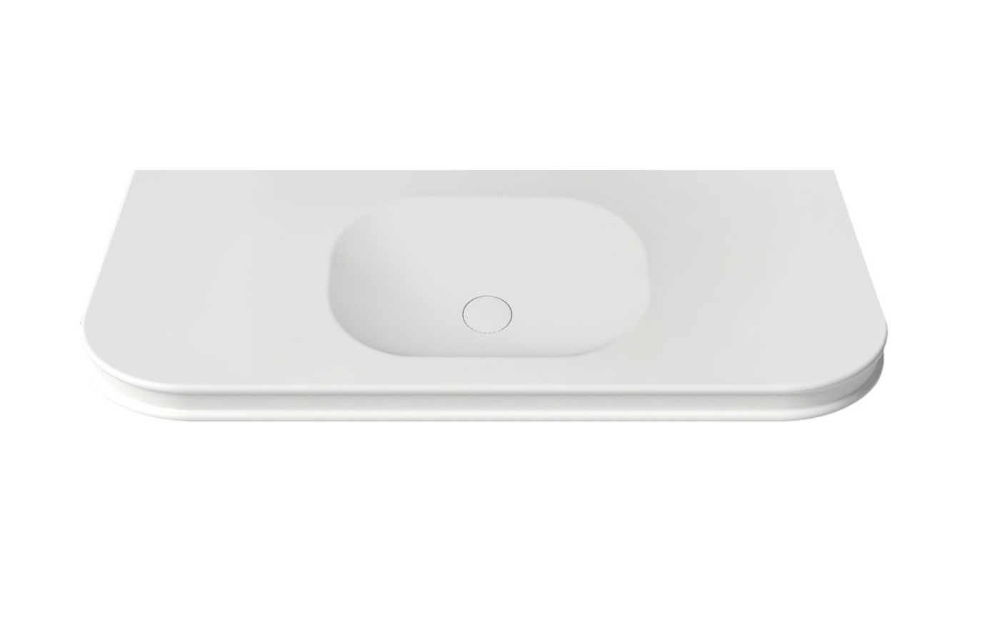 Otti Havana Matte White 50mm English Edge Soft Square Basin Top