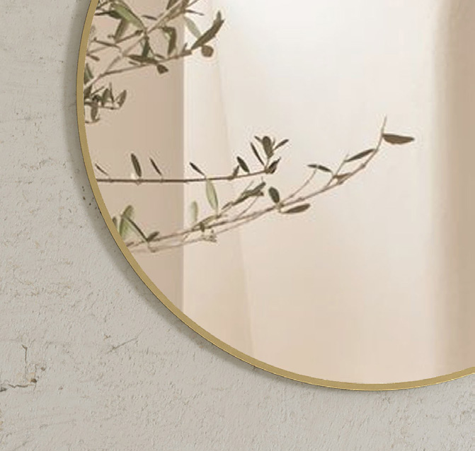 Otti London Metal Frame Mirror Matte White