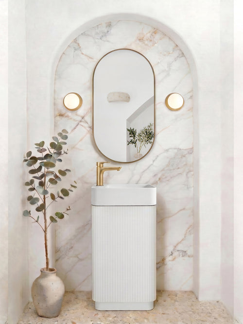 Maxi Space Saver Curved Floor Standing Vanity