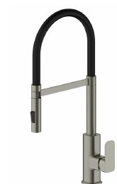 Otti Oskar Pull Out Kitchen Mixer Brushed Nickel