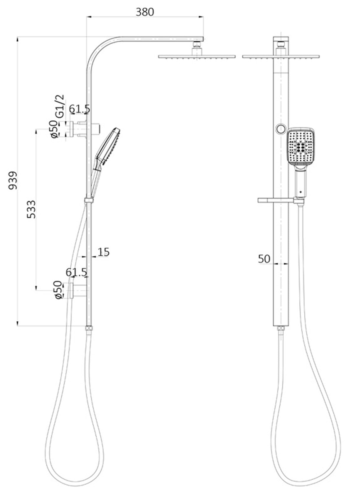 Sando Multifunction Shower Set