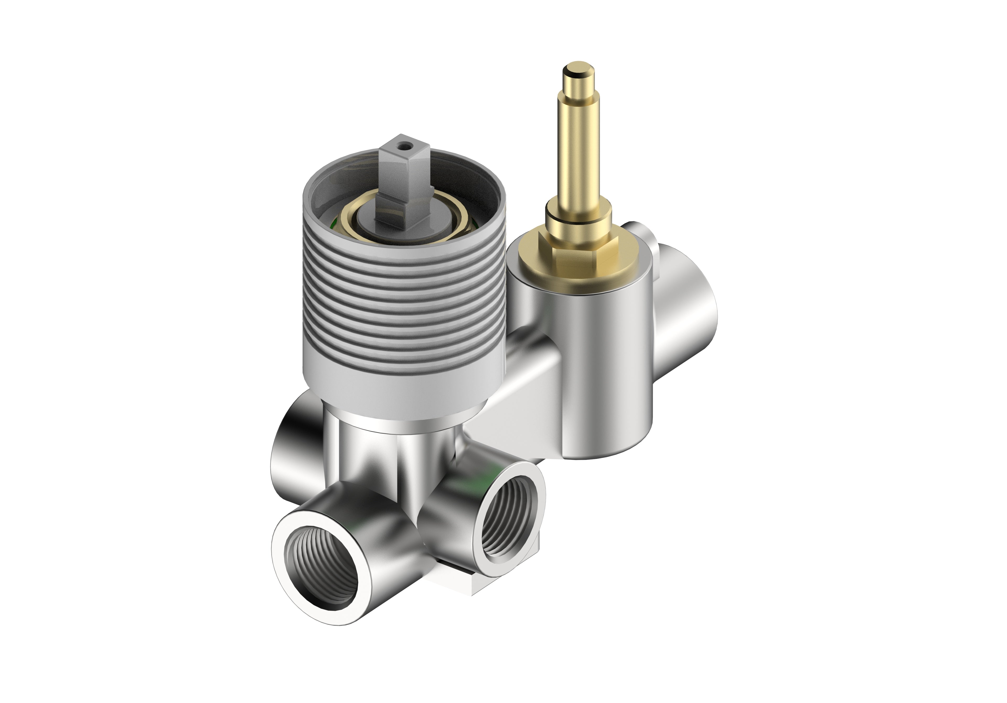 Sora SS Wall Diverter Mixer Trim Kits In Polished - Neche Interiors