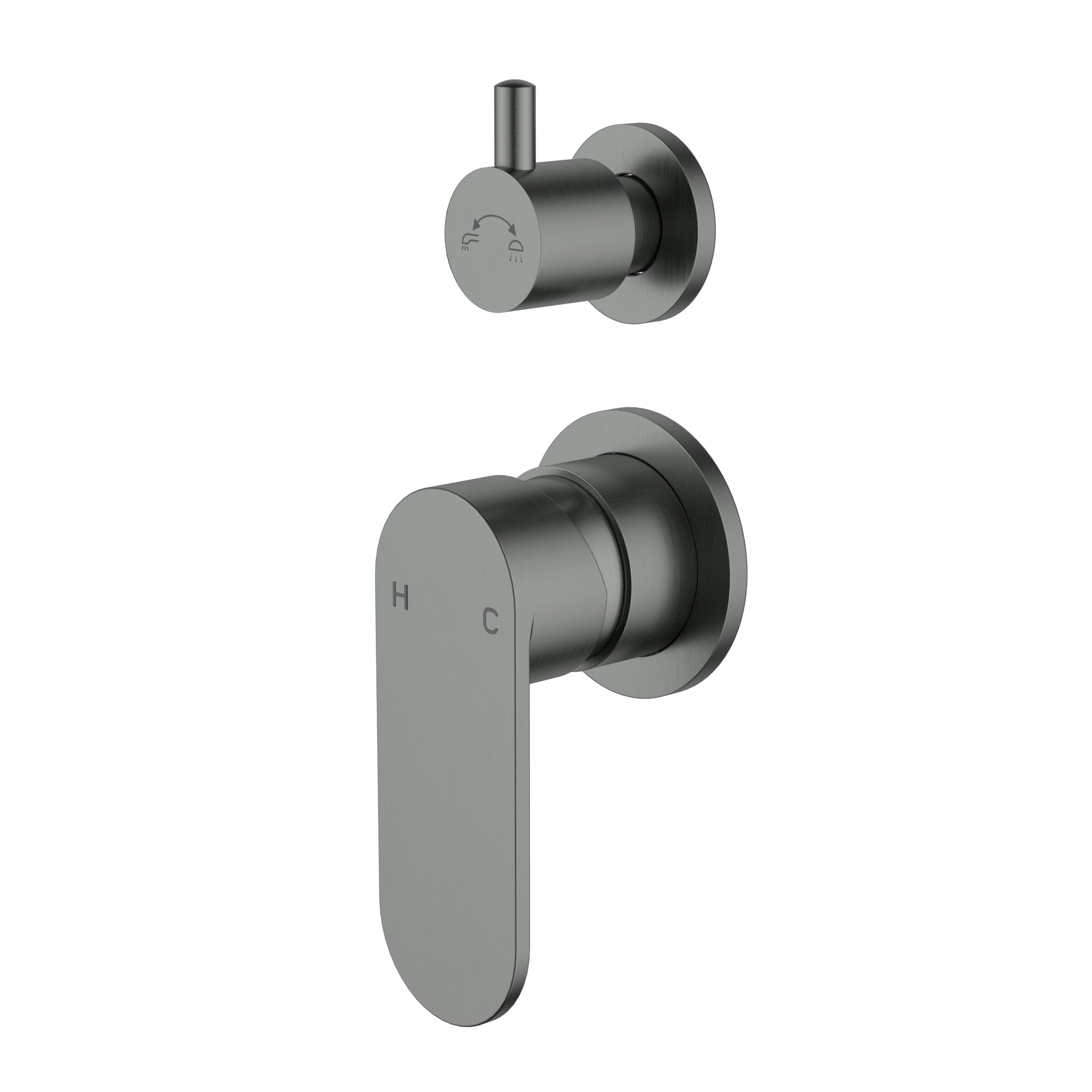Sora SS Wall Diverter Mixer Trim Kits In Polished - Neche Interiors