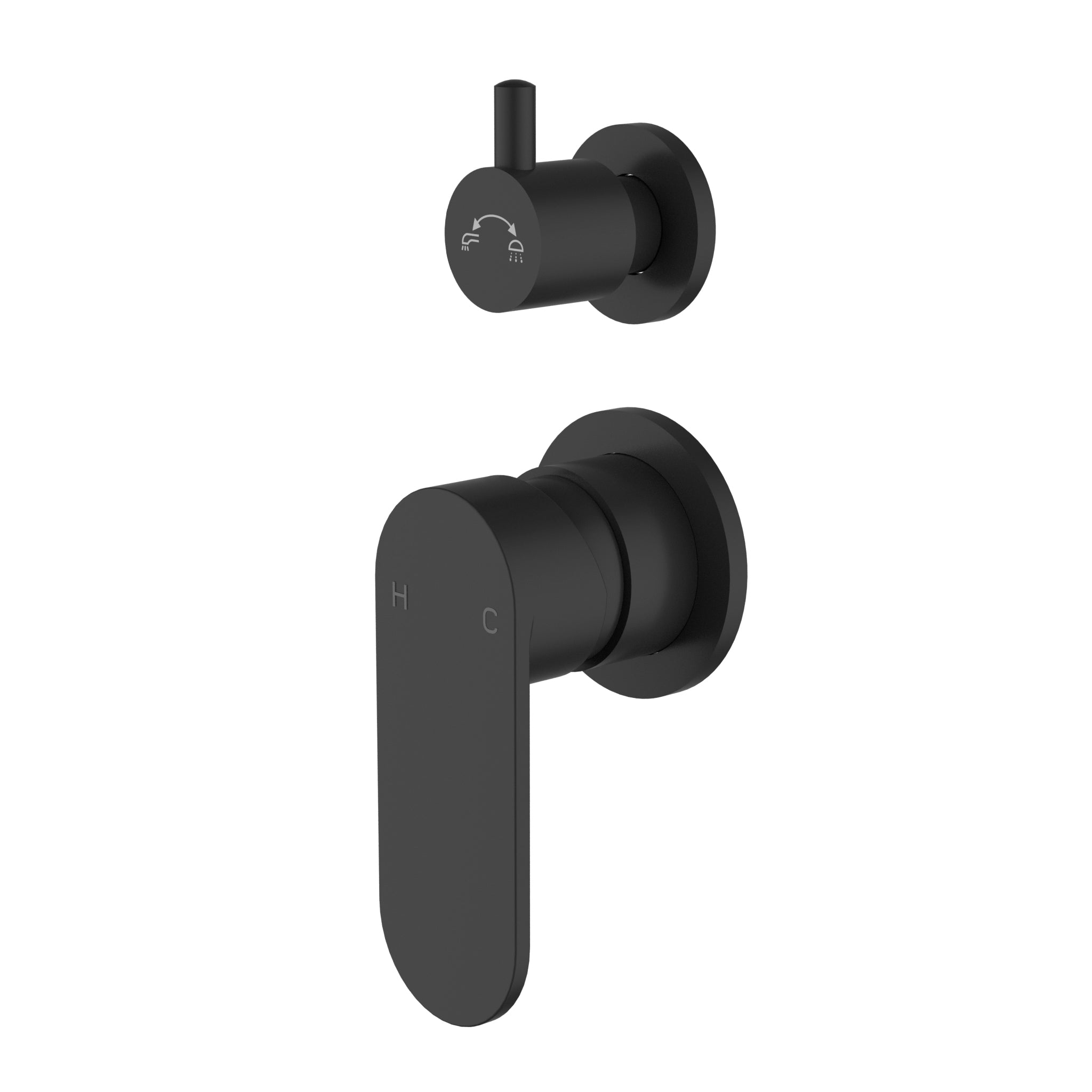 Sora SS Wall Diverter Mixer Trim Kits In Polished - Neche Interiors
