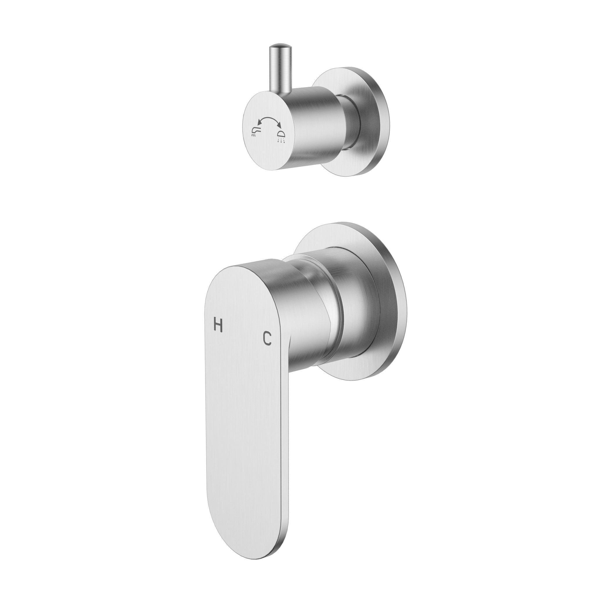 Sora SS Wall Diverter Mixer Trim Kits In Polished - Neche Interiors