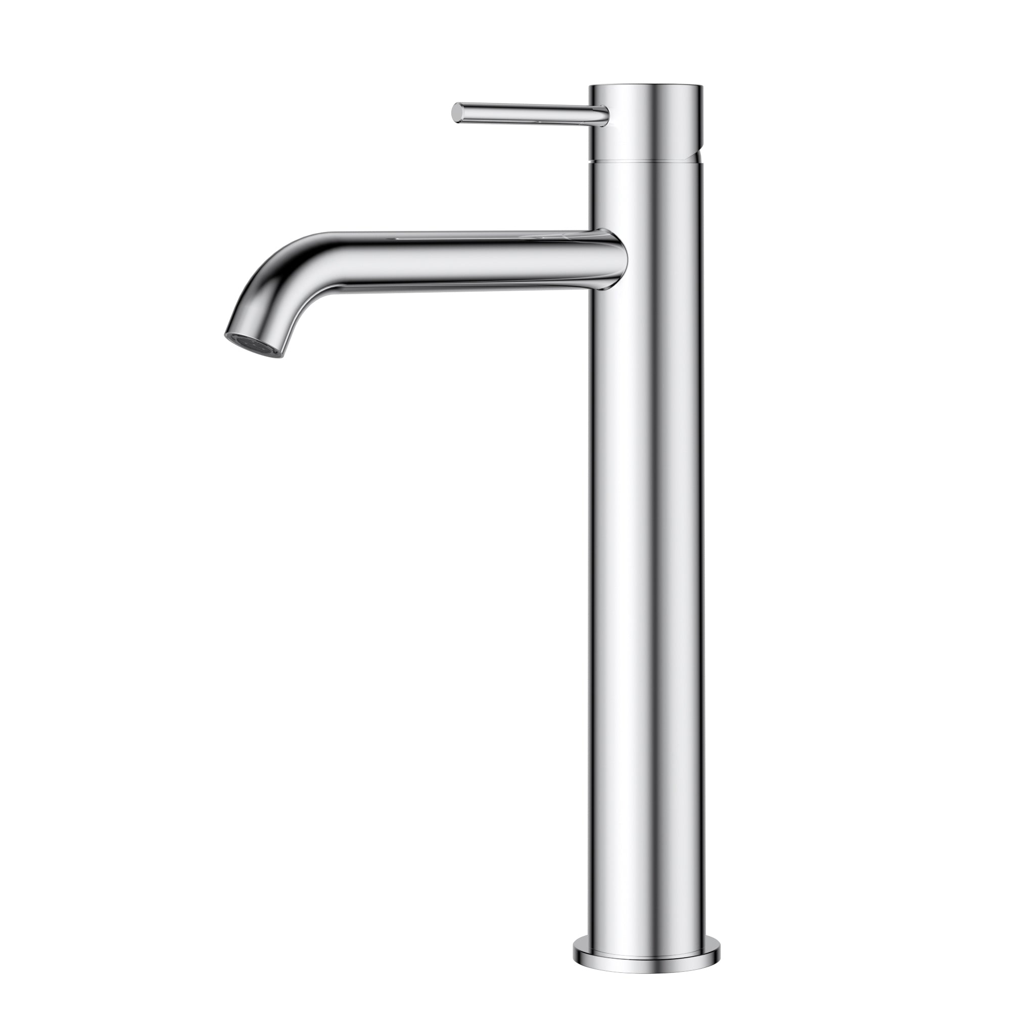 Otus Slimline Basin Mixer High Rise Curved Spout - Chrome