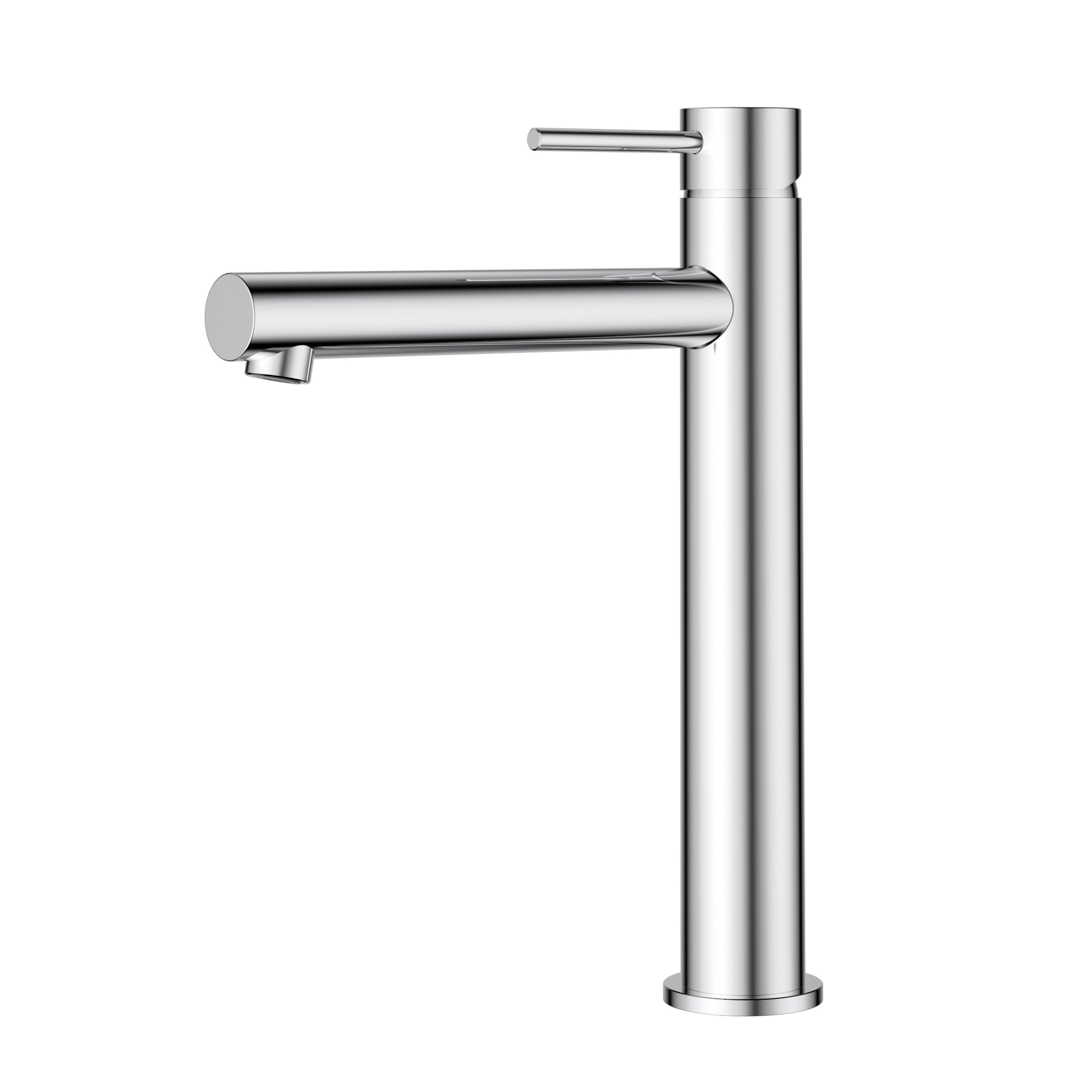 Otus Slimline Basin Mixer High Rise Straight Spout - Chrome