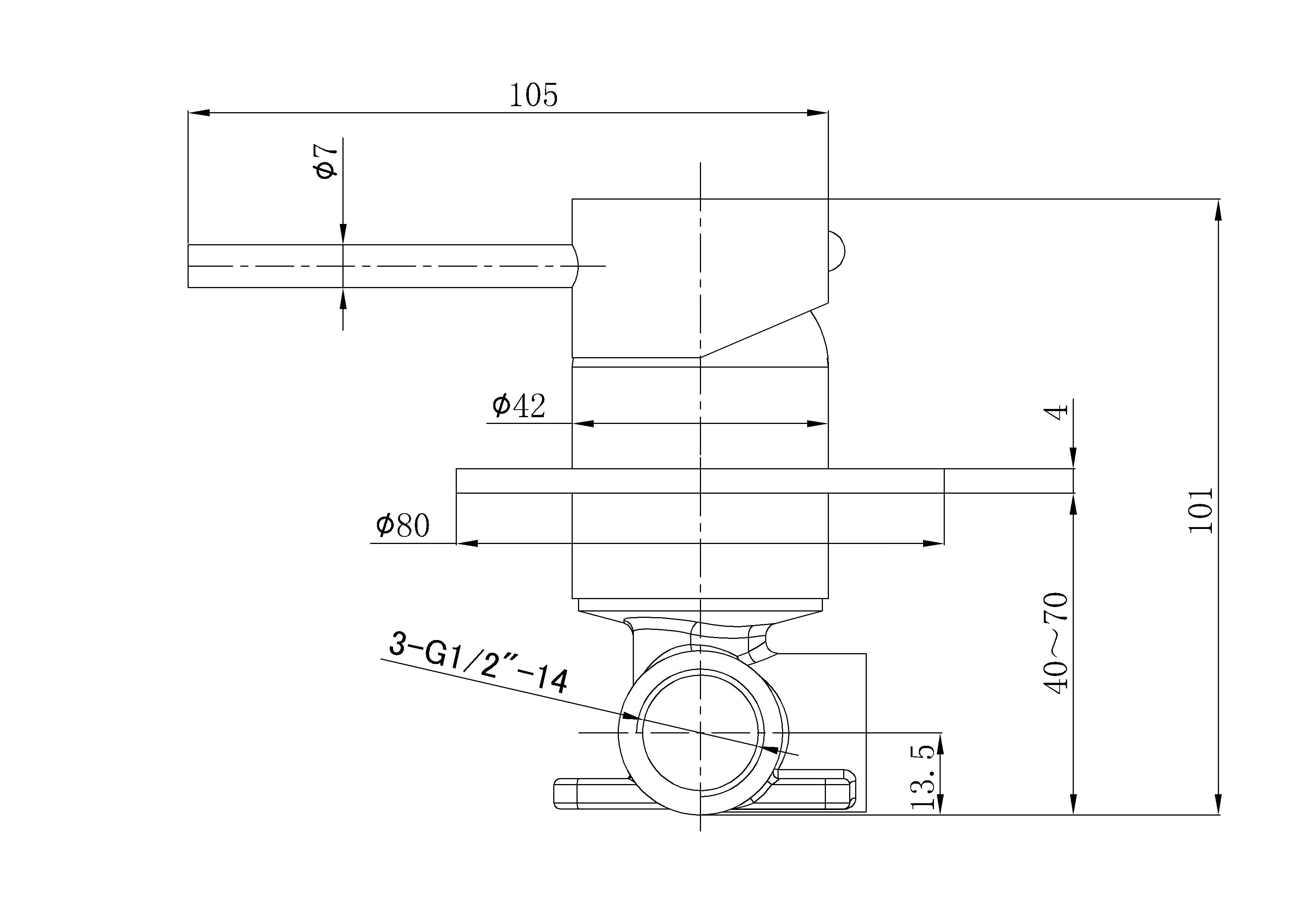 Otus Slimline Lever Up Wall Mixer - Neche Interiors