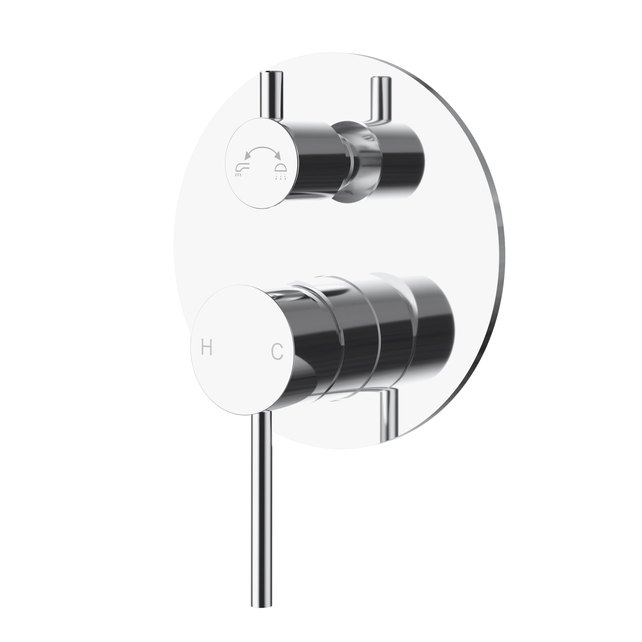 Otus Slimline Wall Mixer Diverter Body - Chrome