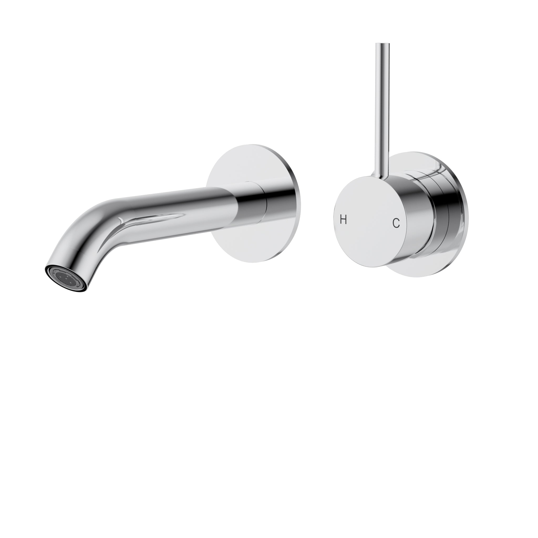 Otus Slimline Lever Up Wall Basin Mixer (Separated Back Plate)