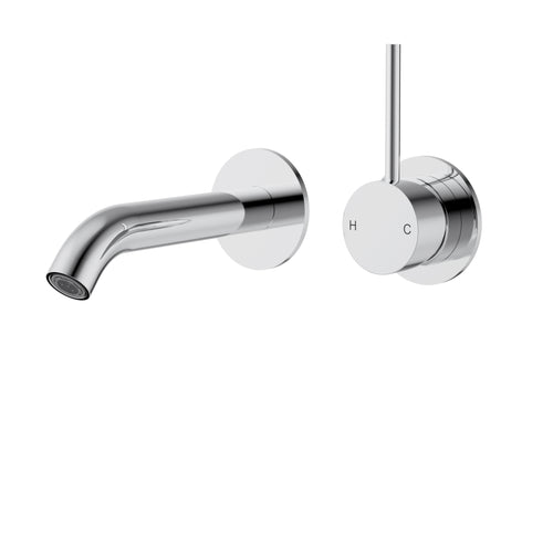 Otus Slimline Lever Up Wall Basin Mixer (Separated Back Plate)