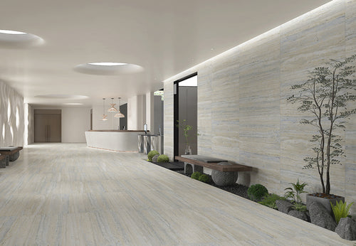 Euromarmo Travertine Silver Gold Porcelain Tiles